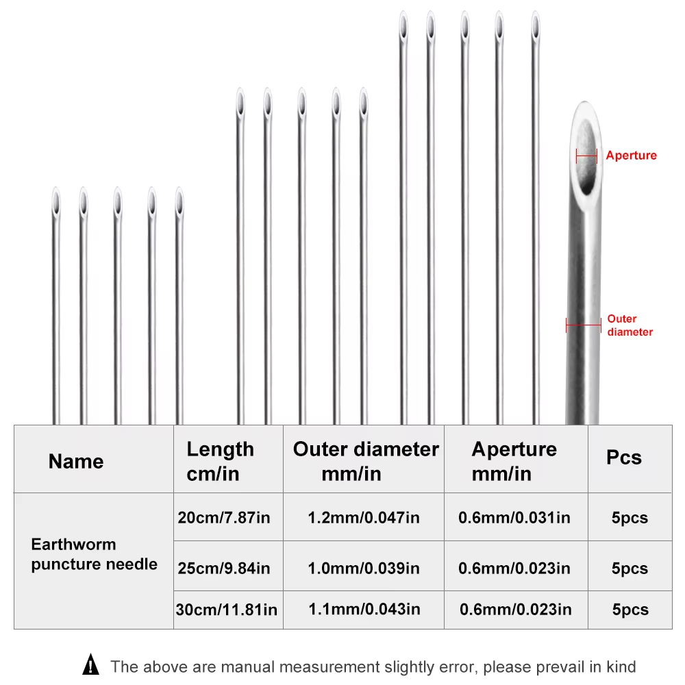 Fishing Hook Stainless Steel - Earthworm Hooking Needle Stainless Steel Earthworm