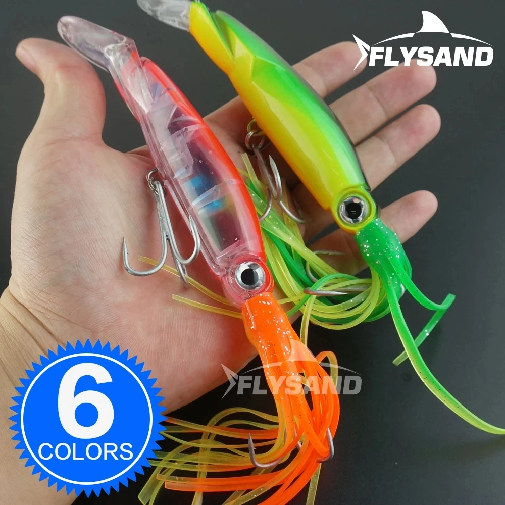 Fishing Hook Size - FLYSAND Large Simulation Squid Hard Fishing