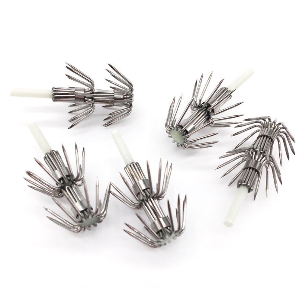 Fishing Hook Offset - 5Pcs Stainless Steel Double Layers Umbrella