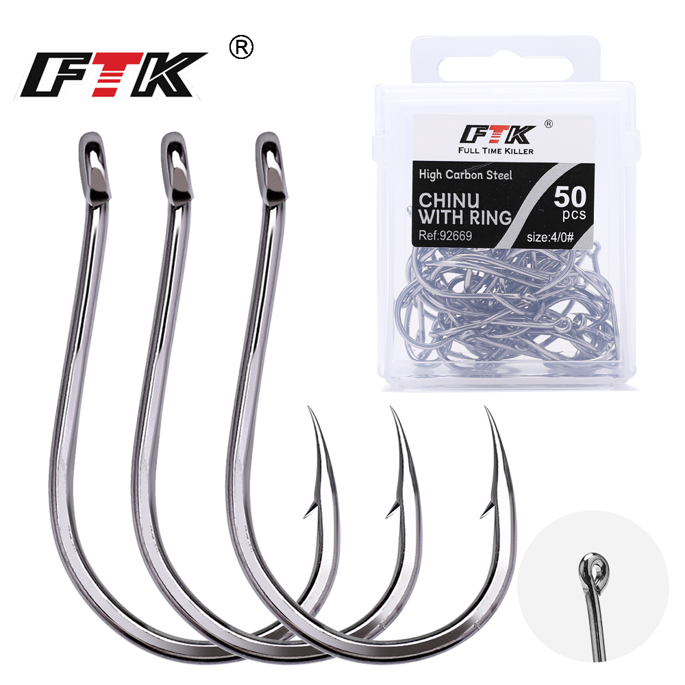 Fishing Hook Assortment - FTK CHINU Fishhook with Ring Barbed