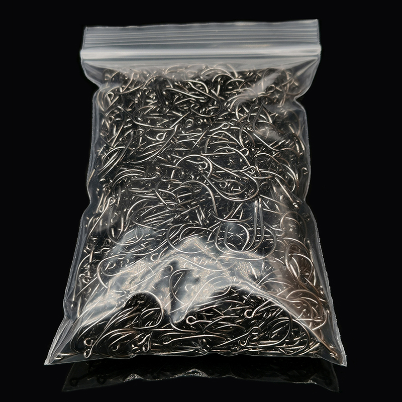 Fishing Hook Assortment - 200Pcs Fishing Hooks Eyed Circle Jighead