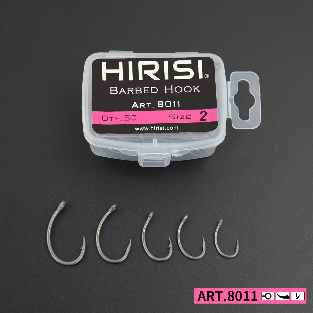 Fishing Hook Assortment - Hirisi Carp Fishing Hooks 50pcs PTFE