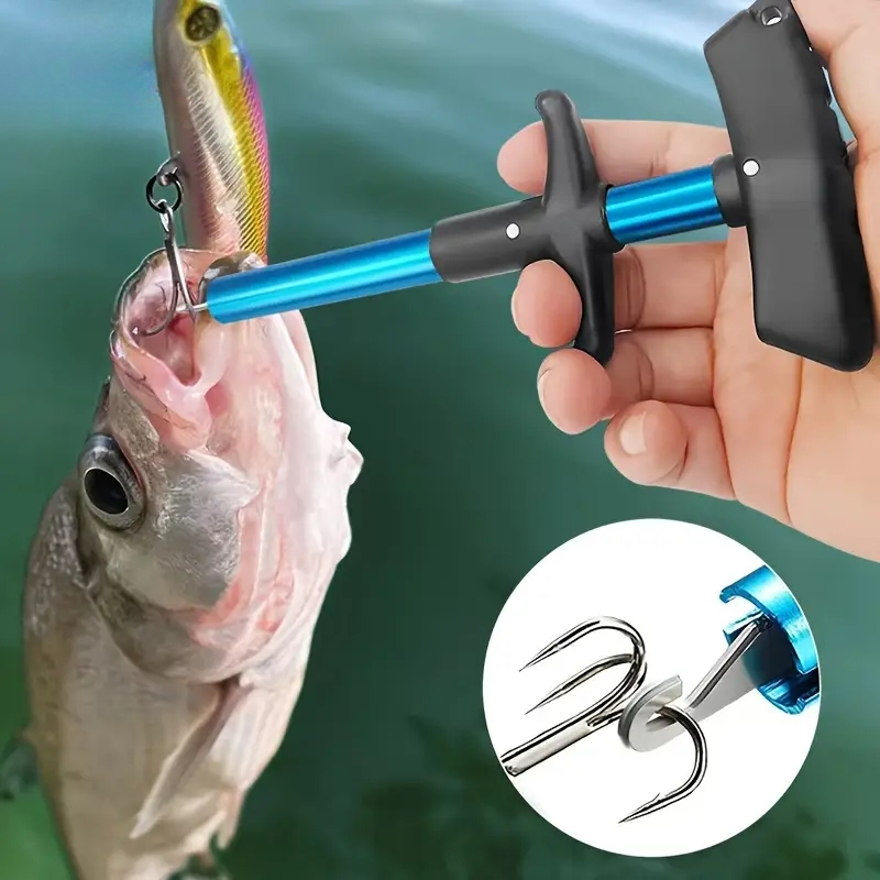 Fishing Hook Remover - 1pc Portable Aluminum T-Hook Taker Hook