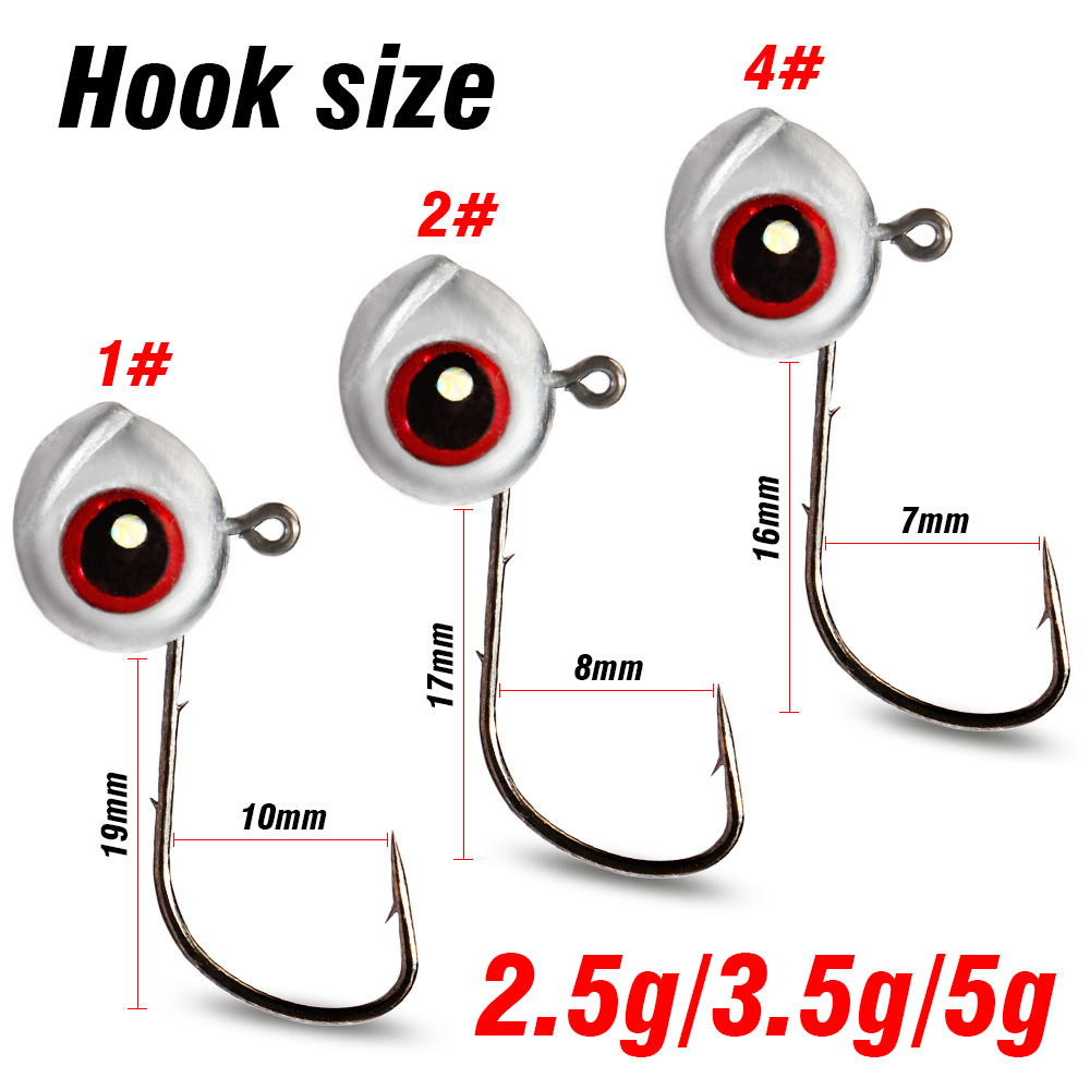 Fishing Hook Size - 5-30Pcs Big Fish Eye Jig Head