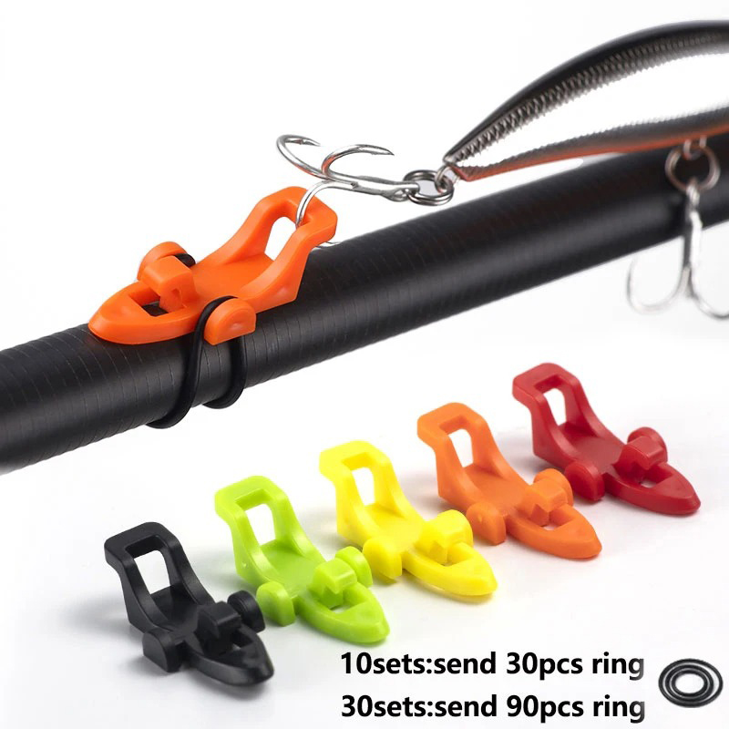 Fishing Hook Jig - 10-30pcs Fishing Rod Pole Hook Keeper