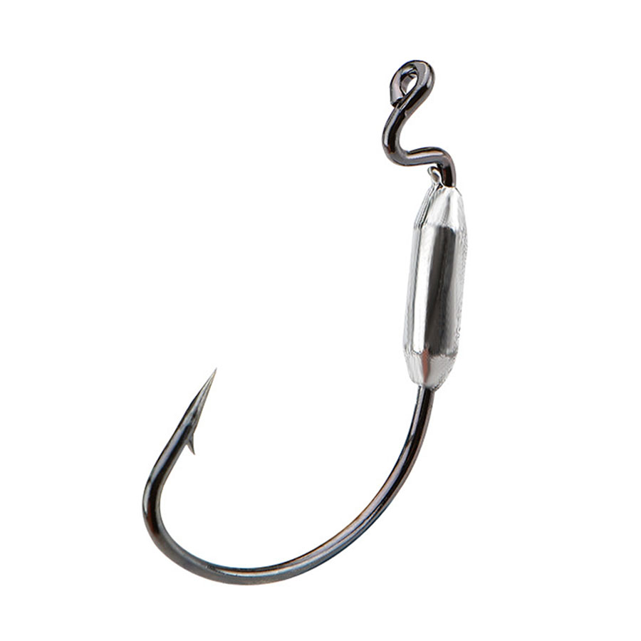 5pcs Soft Worm Lure 1/0# 2/0#  - Fishing Hook Offset recension och pris