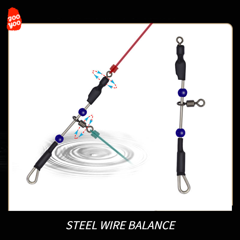 5PCS Swivel Steel Wire Balance - Fishing Hook Stainless Steel recension och pris