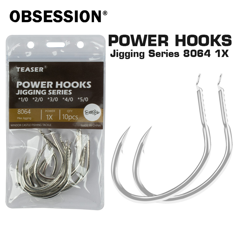OBSESSION 10pcs/bag 8064 1X Hi - Fishing Hook Offset recension och pris
