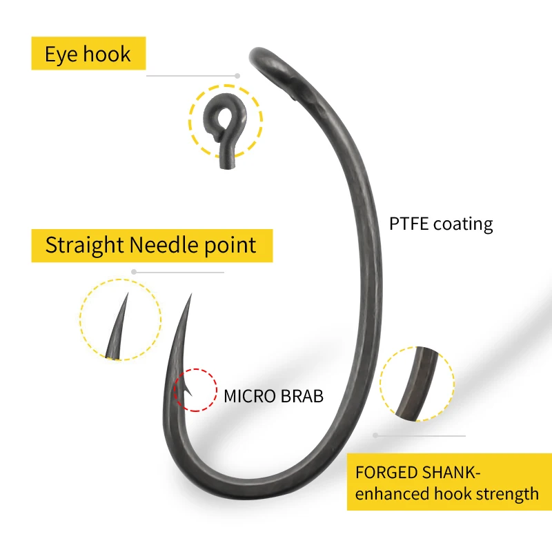 10pcs Carp Fishing Hook Curved - Fishing Hook Barbless recension och pris