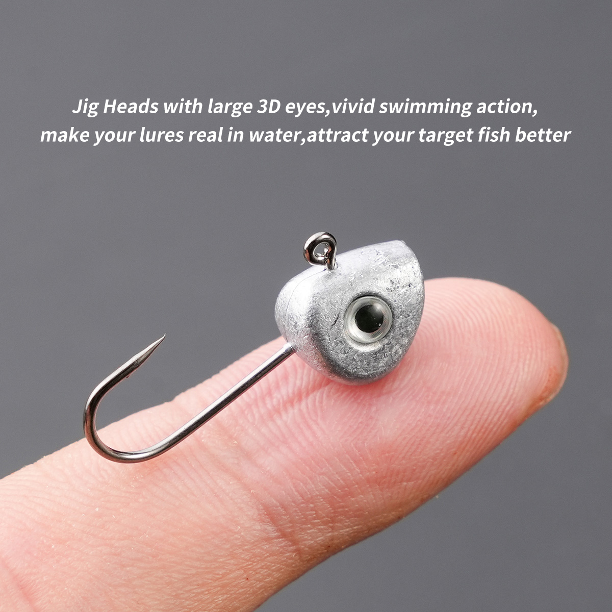 10pcs Mini Jig Head Hook 3D Ey - Fishing Hook Offset recension och pris