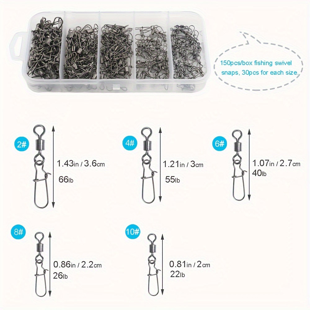 95/210 PCS Set Fishing Connect - Fishing Hook Stainless Steel recension och pris
