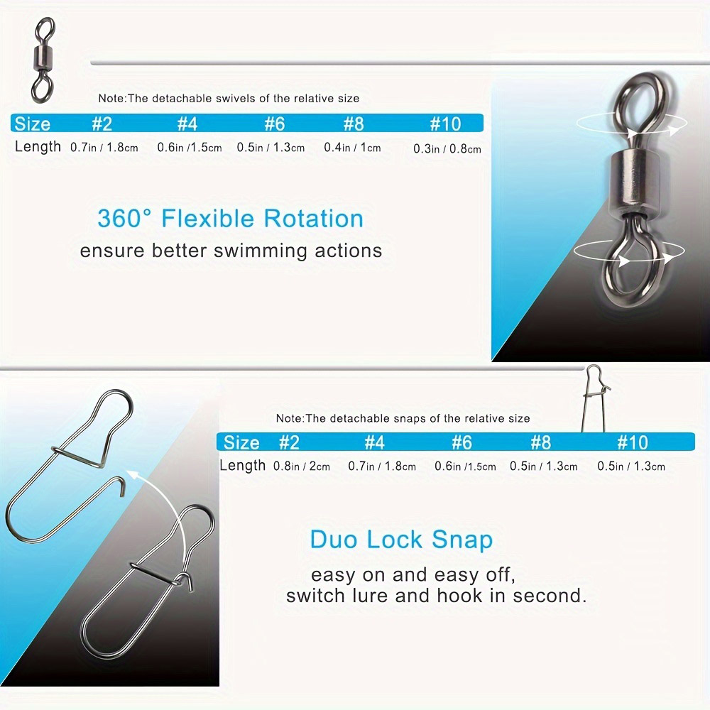 95/210 PCS Set Fishing Connect - Fishing Hook Stainless Steel recension och pris