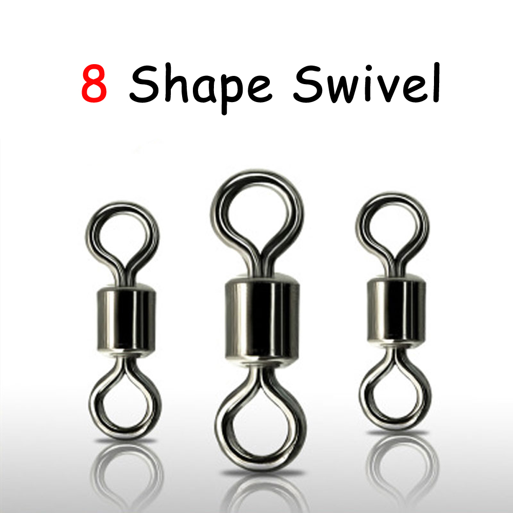 100Pcs Black 8 Shape Rolling s - Fishing Hook Size recension och pris