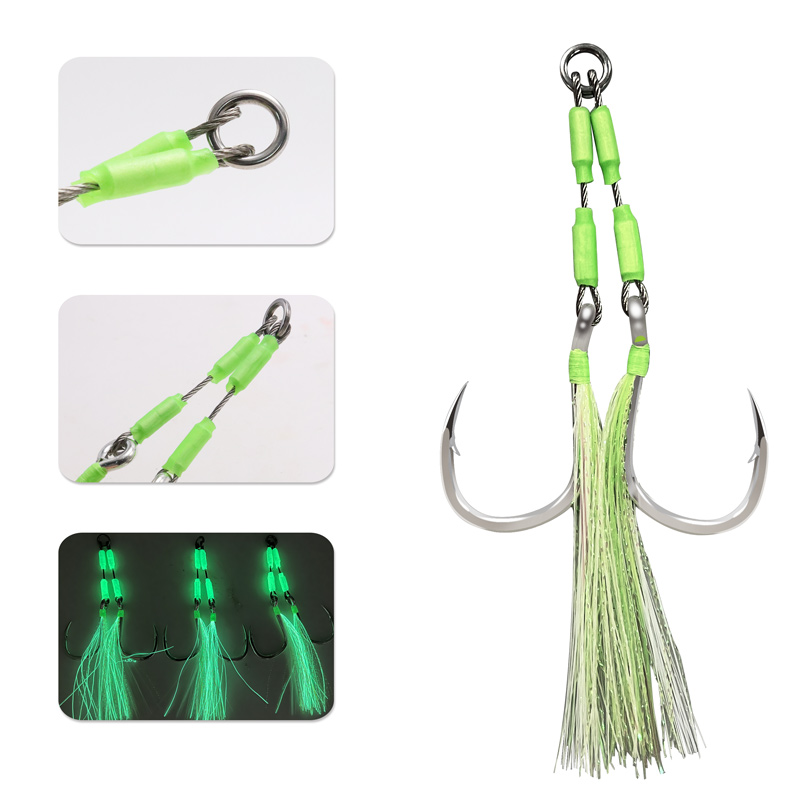 ZYZHE 1/3/5pcs Jig Assist Hook - Fishing Hook Offset recension och pris