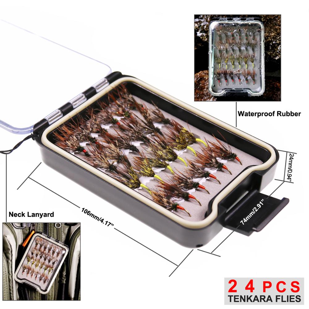 Bimoo 24PCS/Box Tenkara Flies  - Fishing Hook Size recension och pris