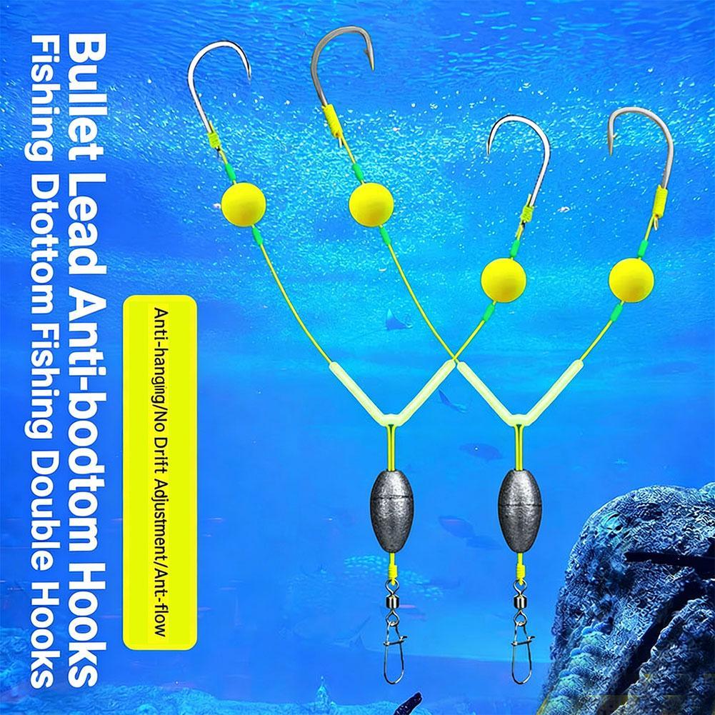 Reverse Off-Bottom Double Hook - Fishing Hook Weedless recension och pris