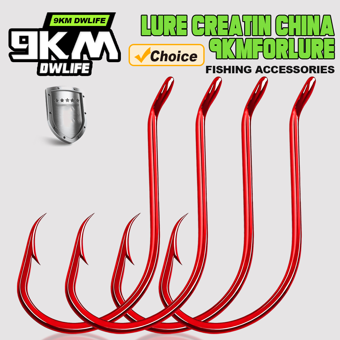 9KM 100Pcs Octopus Hook Red Ex - Fishing Hook Circle recension och pris