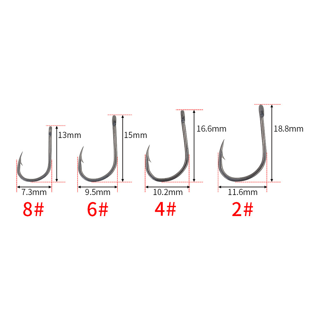 ABST  50Pcs Barbed Coated Carp - Fishing Hook recension och pris