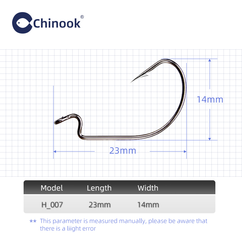 Chinook 20pcs Wide worm Texan  - Fishing Hook Barbless recension och pris