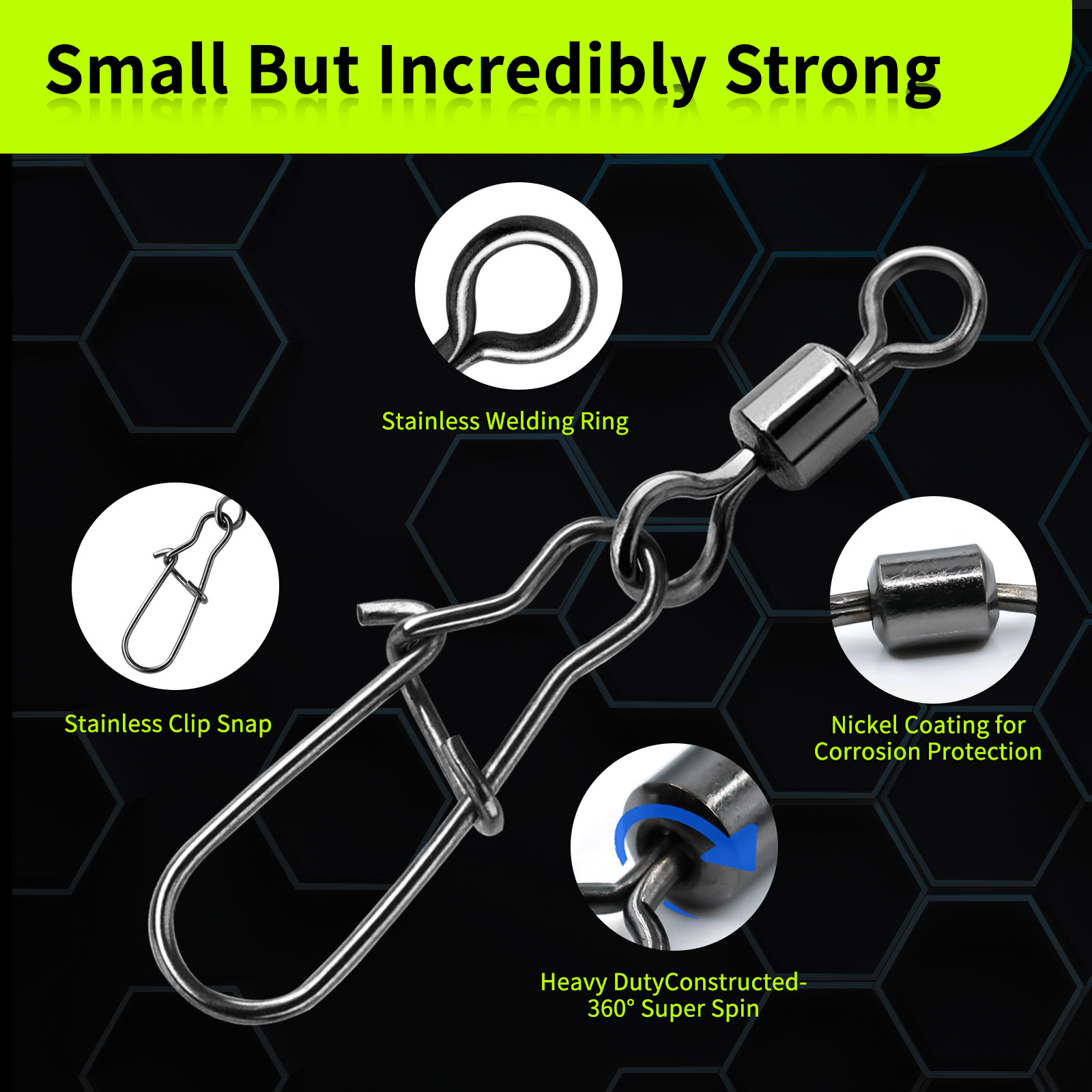 Duo-Lock Snap Swivels 50~200Pc - Fishing Hook Assortment recension och pris