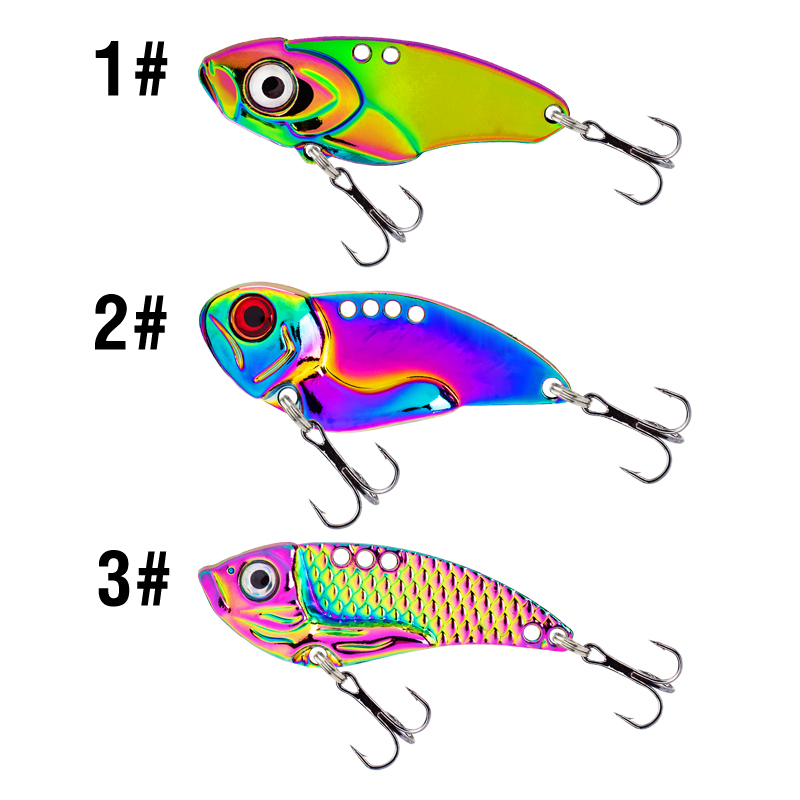 3PCS Metal Colorful VIB Lure 5 - Fishing Hook Treble recension och pris