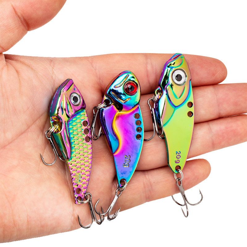 3PCS Metal Colorful VIB Lure 5 - Fishing Hook Treble recension och pris