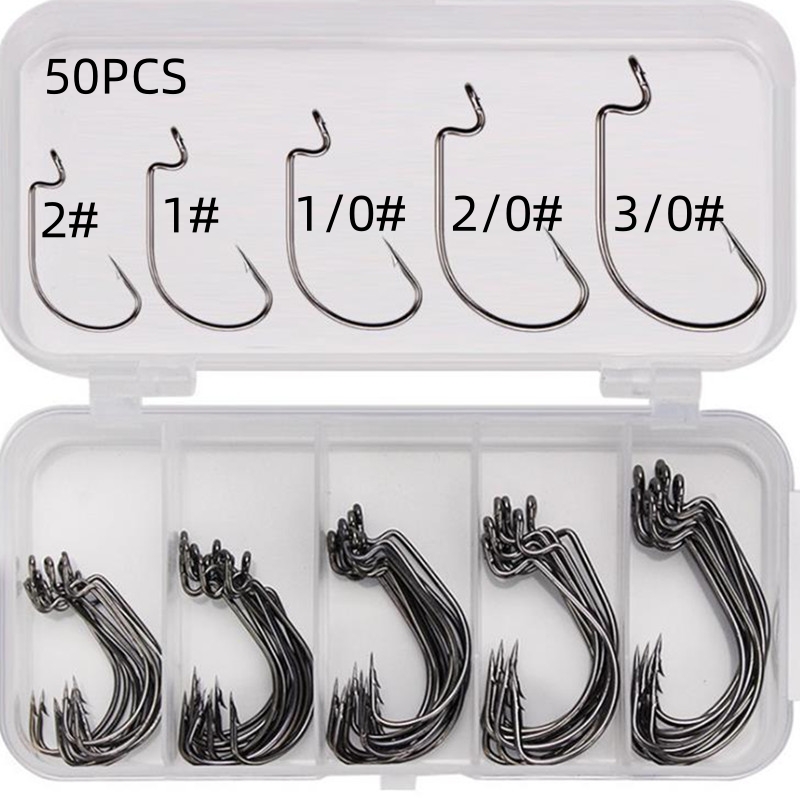 50Pcs/Box High Carbon Steel Fi - Fishing Hook Jig recension och pris