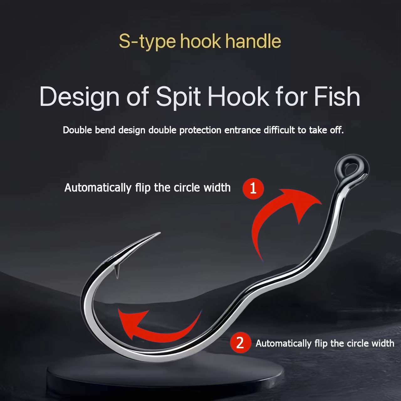 50 Pcs Durable Automatic Flip  - Fishing Hook Circle recension och pris