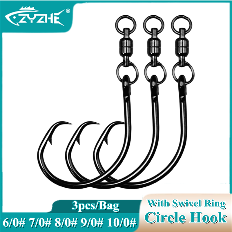 ZYZHE 3/6/9pcs Circle Hooks Wi - Fishing Hook Circle recension och pris