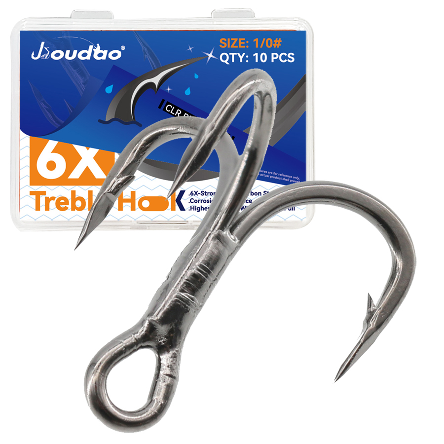 6X Fishing Treble Hook 10Pcs T - Fishing Hook Barbless recension och pris