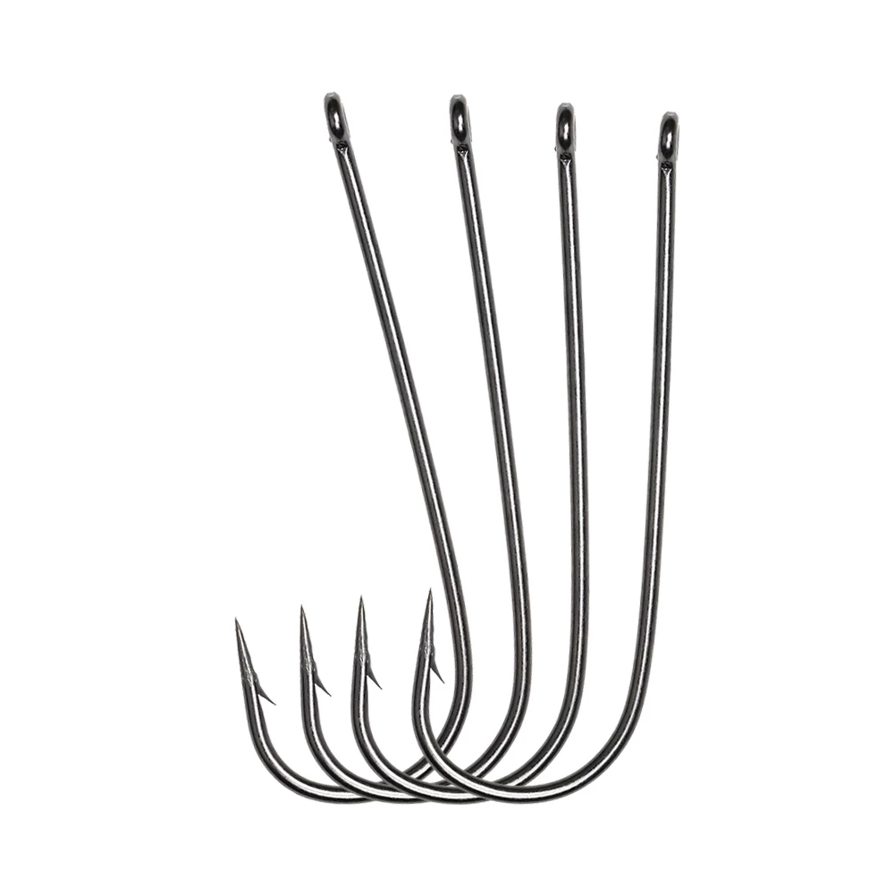 ICERIO 100PCS 16# - 3/0 Long S - Fishing Hook Barbless recension och pris