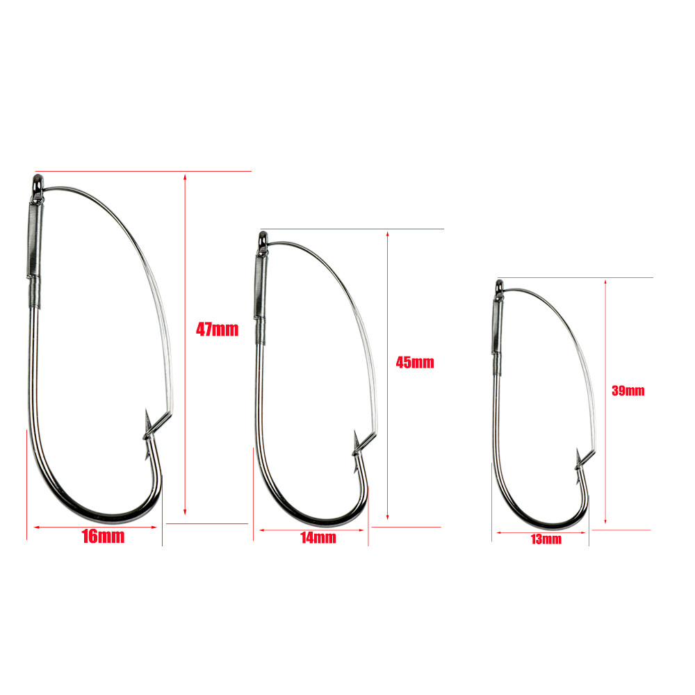 10Pcs/box Fishing Wacky Weedle - Fishing Hook Weedless recension och pris