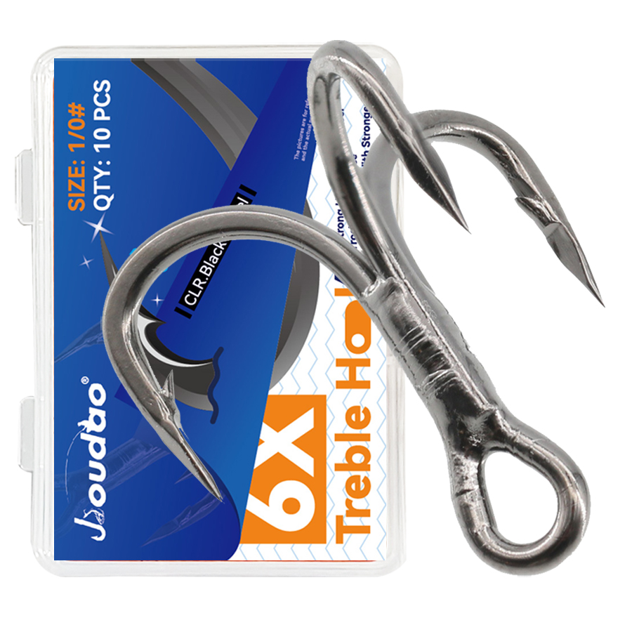 6X Fishing Treble Hooks Black  - Fishing Hook Assortment recension och pris