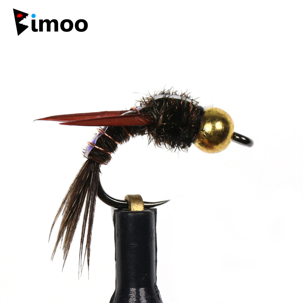 Bimoo 8pcs Brass Beadhead Evil - Fishing Hook Barbless recension och pris