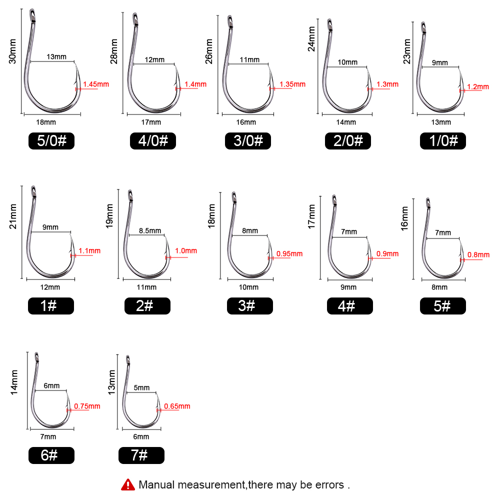 FTK 50-100Pcs/Box Fishing Hook - Fishing Hook Circle recension och pris